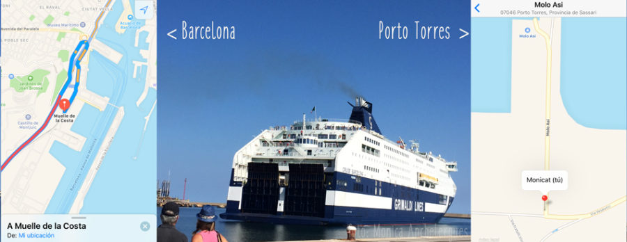 Ferry a Cerdeña, muelle y embarque